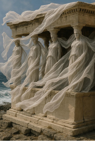 #Caryatids mili ing angin # gaya arca rapet karo seni Yunani kuno