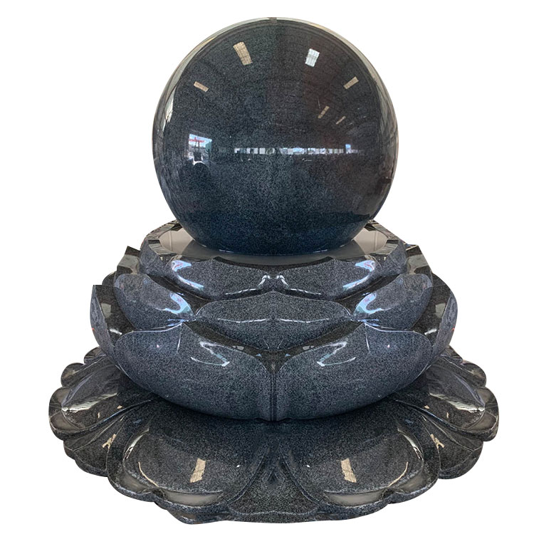 Black Stone Ball Fountain