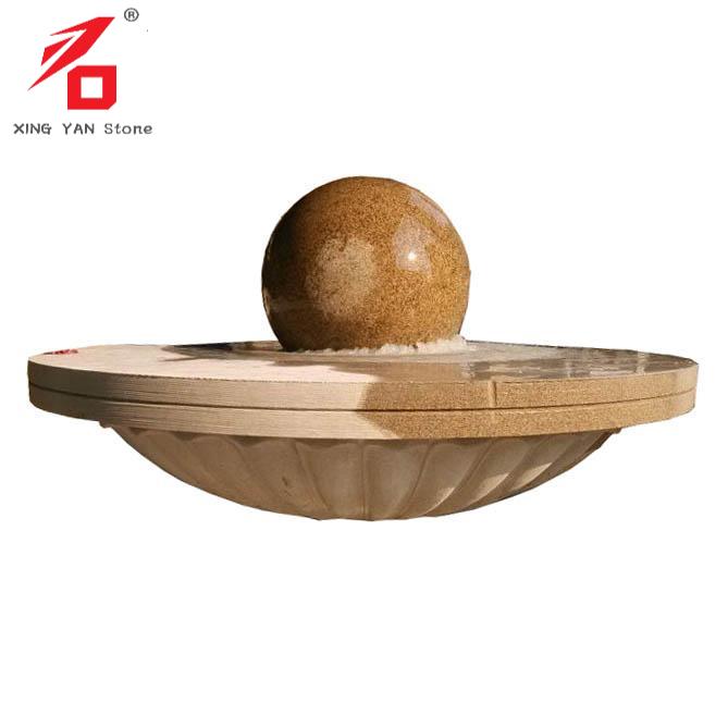 Gedhe Natural Granite Rolling Ball Fountain