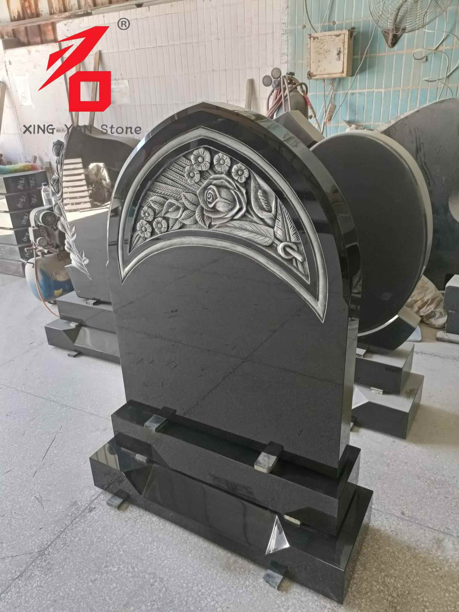 Tombstone wungu, timbstone arched granit granit ireng