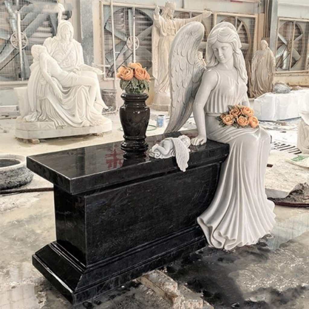 Xingyan Malaikat Guardian Marmer Tombstone