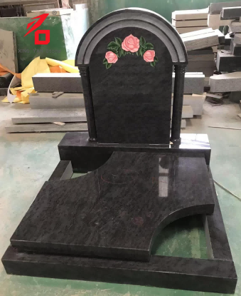 Xingyan Stone ngukir Bahama Blue Rose Rose Granite Artistic Tombstone